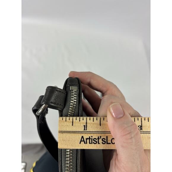 Vintage Coach 9457 Chelsea Slim Crossbody Legacy Bag Dark Grey Leather Purse - Picture 6 of 10